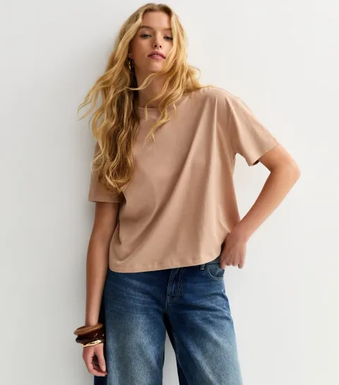 Mink Cotton Boxy Fit T-Shirt