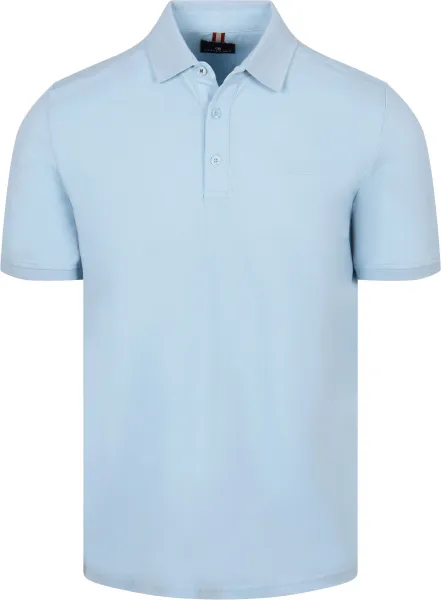 State of Art Poloshirt Piqué Light Light blue Blue maat 3XL
