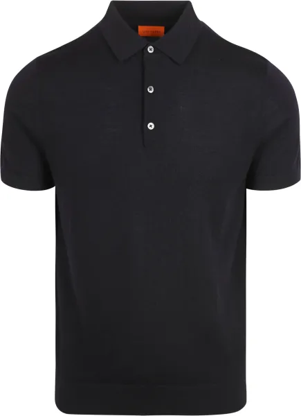 Suitable Polo Shirt Rishi Merino Wool Navy Blue Dark Blue maat 3XL