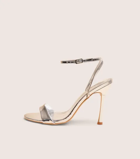 Silver Soho Bare There Stiletto Sandals