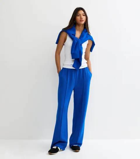 Premium Bright Blue Jersey Joggers