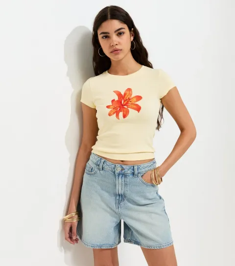 Light Blue Denim Shorts