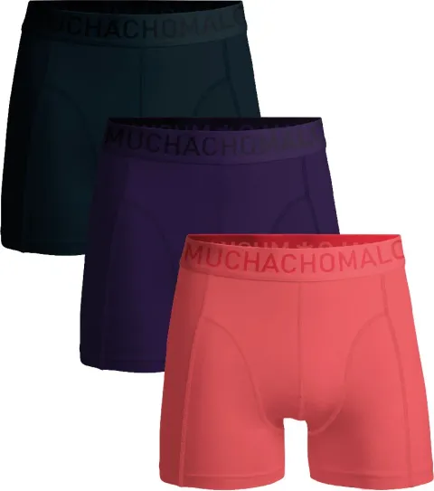 Muchachomalo Boxer Shorts Microfiber 3-Pack 30 Purple Multicolour Black maat L