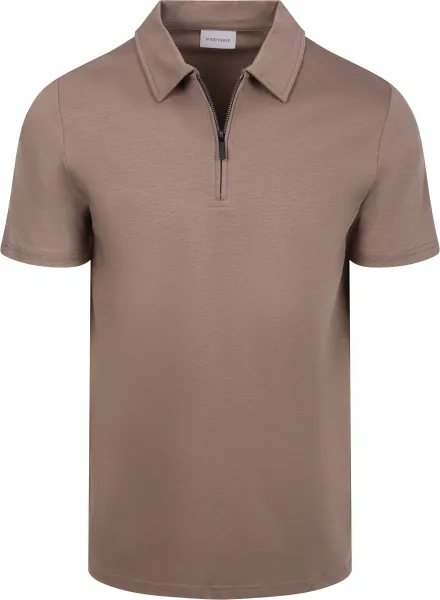 Suitable Polo Shirt Silky Taupe Brown maat L