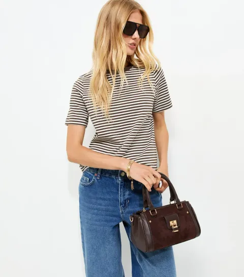 Premium Cream Heavyweight Cotton Striped T-Shirt