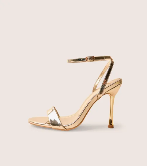Gold Soho Bare There Stiletto Sandals