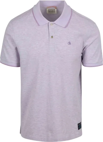 Scotch And Soda Melange Polo Shirt Purple maat L