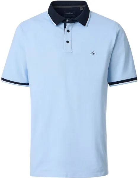 CASAMODA Polo Shirt Piqué Contrast Light Light blue Blue maat 3XL