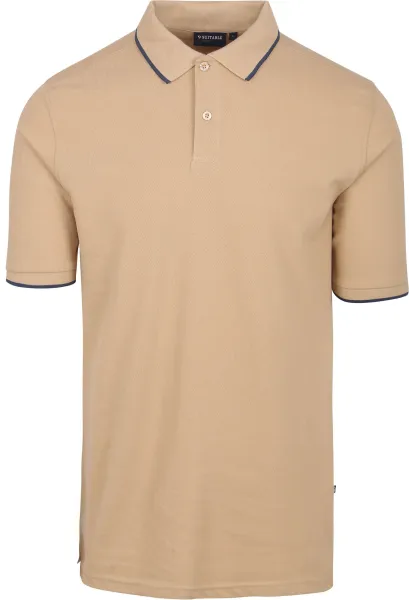 Suitable Respect Polo Shirt Tip Ferry Beige maat L