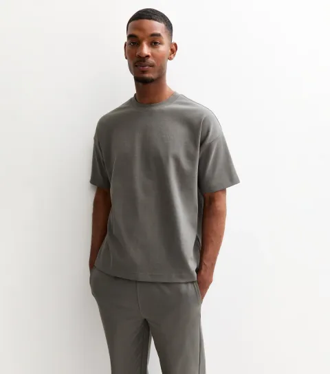 Grey Relaxed Heavyweight Crew Neck T-Shirt