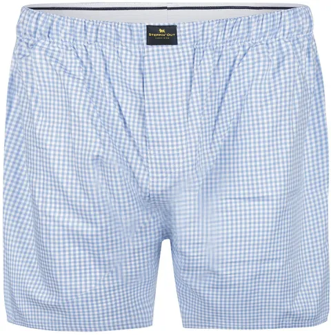 Steppin''Out Boxer Shorts – Vichy Check Light blue Blue maat M